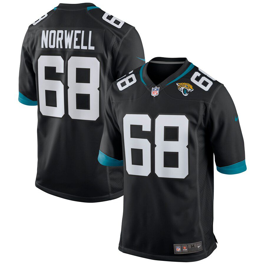 Men Jacksonville Jaguars 68 Andrew Norwell Nike Black Game NFL Jersey